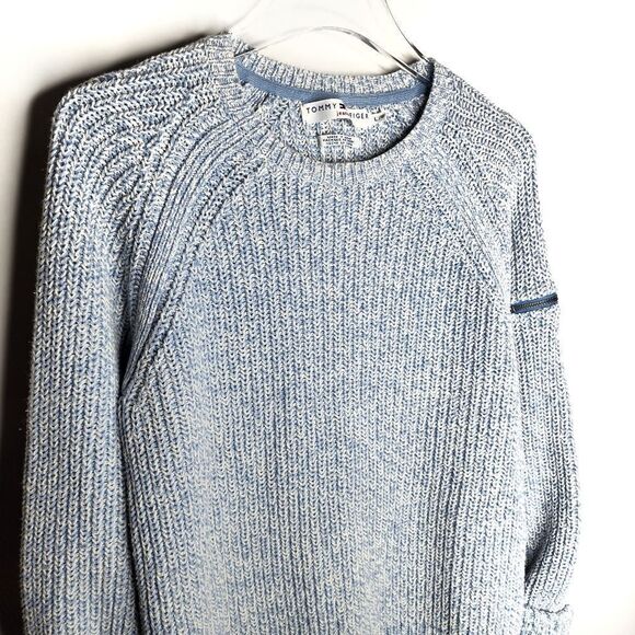 Tommy Hilfiger Light Blue Marled Sweater - Picture 3 of 10